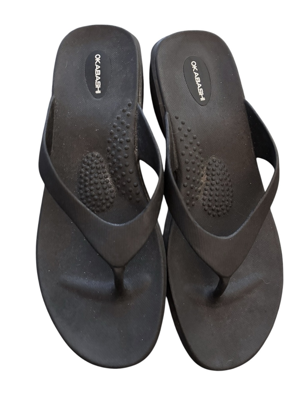 Black Okabashi Women’s Thong Flip-flop Ssandals